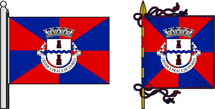 Bandeira e estandarte do Concelho de Damão - Damão municipal flag and banner