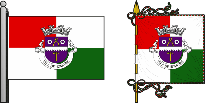 Bandeira e estandarte da circunscrição de Homoíne - Homoíne cirscunscription flag and banner