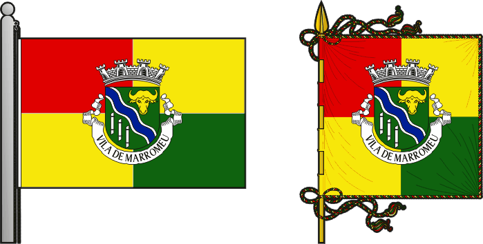 Bandeira e estandarte da circunscrição de Marromeu - Marromeu circunscription flag and banner