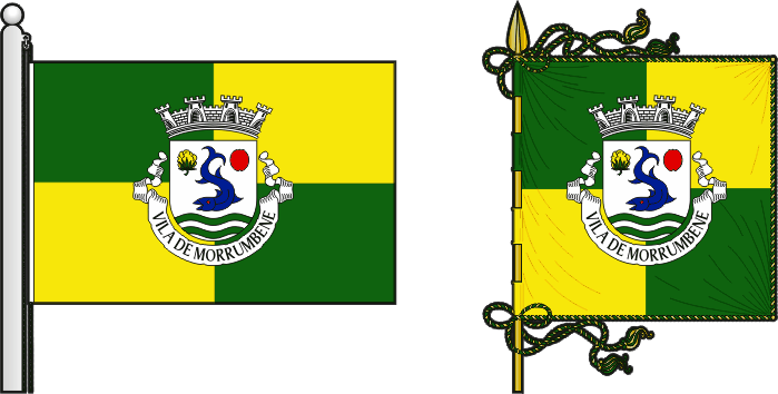 Bandeira e estandarte da Circunscrição de Morrumbene - Morrumbene circunscription flag and banner