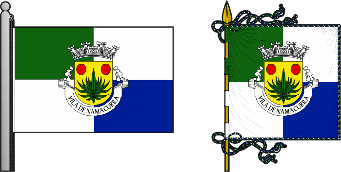 Bandeira e estandarte da Circunscrição de Namacurra - Namacurra circunscription flag and banner