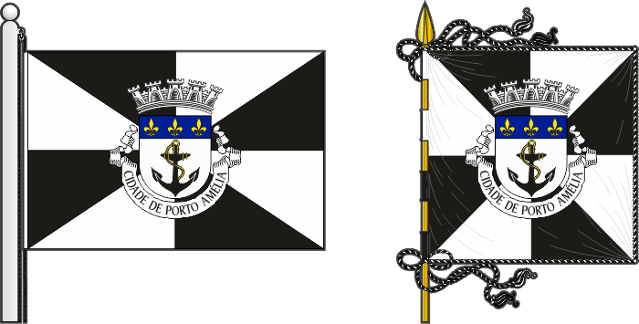Bandeira e estandarte do Concelho de Porto Amélia - Porto Amélia municipal flag and banner