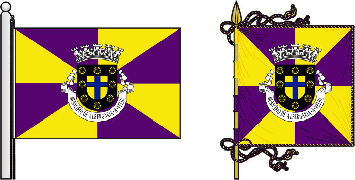 Bandeira e estandarte do Município de Albergaria-a-Velha - Albergaria-a-Velha municipal flag and banner