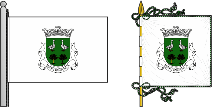 Bandeira e estandarte da antiga freguesia de Martingança - Martingança former civil parish, flag and banner