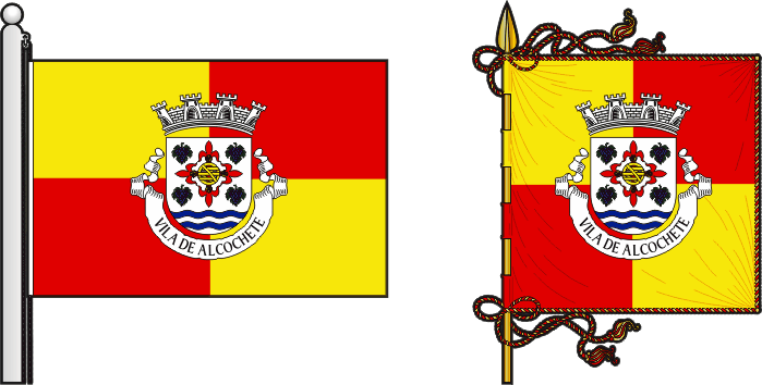 Bandeira e estandarte do Município de Alcochete - Alcochete municipal flag and banner