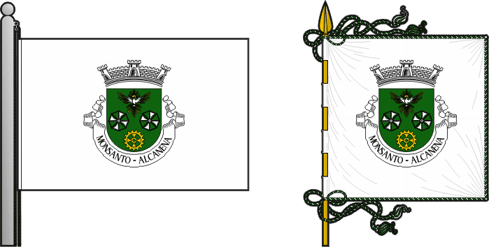 Bandeira e estandarte da freguesia de Monsanto - Monsanto civil parish, flag and banner Bandeira e estandarte da freguesia de Monsanto - Monsanto civil parish, flag and banner