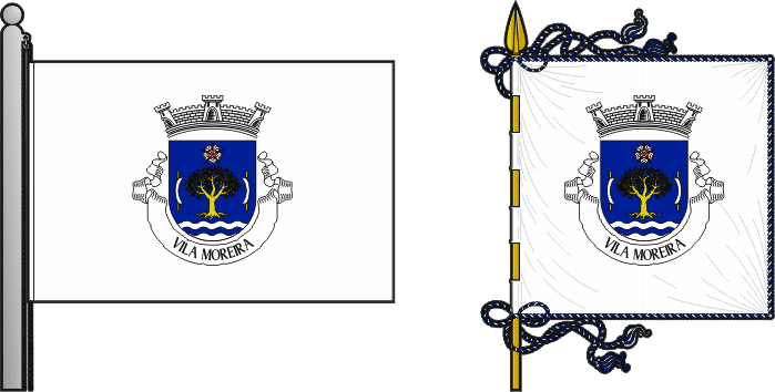 Bandeira e estandarte da antiga freguesia de Vila Moreira - Vila Moreira former civil parish, flag and banner Bandeira e estandarte da antiga freguesia de Vila Moreira - Vila Moreira former civil parish, flag and banner