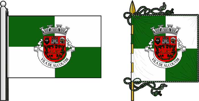 Bandeira e estandarte do Município de Alcoutim - Alcoutim municipal flag and banner