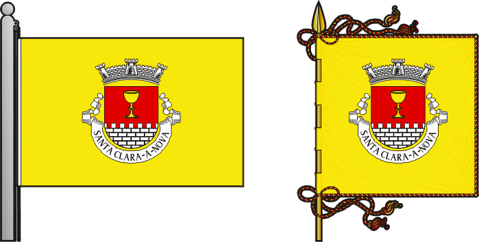 Bandeira e estandarte da antiga freguesia de Santa Clara-a-Nova - Santa Clara-a-Nova former civil parish, flag and banner Bandeira e estandarte da antiga freguesia de Santa Clara-a-Nova - Santa Clara-a-Nova former civil parish, flag and banner