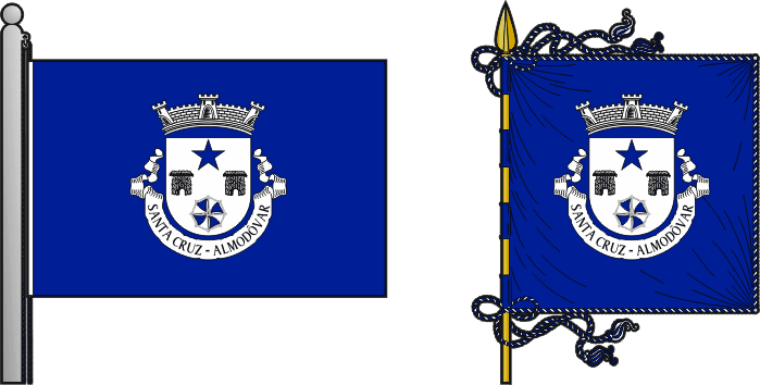 Bandeira e estandarte da freguesia de Santa Cruz - Santa Cruz civil parish, flag and banner