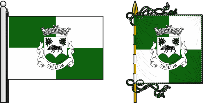 Bandeira e estandarte da antiga freguesia de Gebelim - Gebelim former civil parish, flag and banner