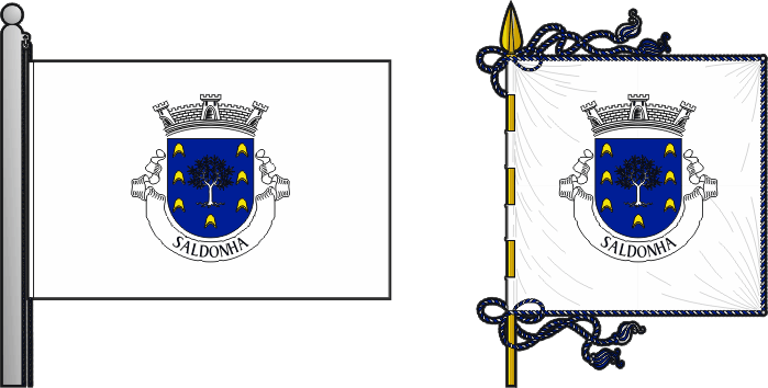 Bandeira e estandarte da antiga freguesia de Saldonha - Saldonha former civil parish, flag and banner Bandeira e estandarte da antiga freguesia de Saldonha - Saldonha former civil parish, flag and banner
