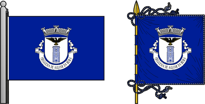 Bandeira e estandarte da antiga freguesia de Aguiar da Beira - Aguiar da Beira former civil parish, flag and banner