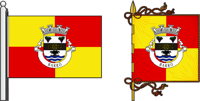 Bandeira e estandarte da antiga freguesia de Barrô - Barrô former civil parish, flag and banner