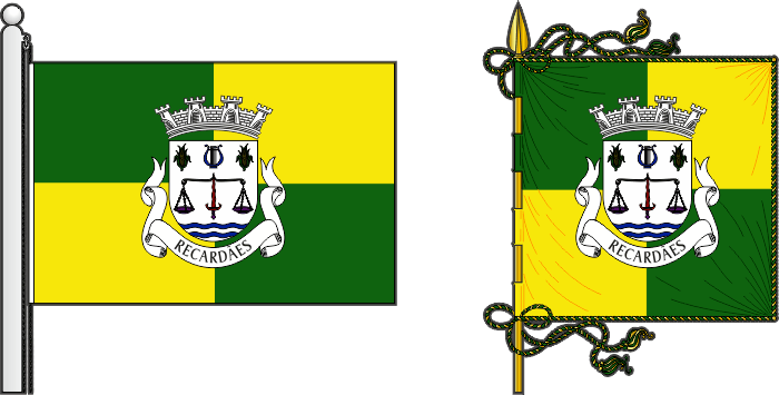 Bandeira e estandarte da antiga freguesia de Recardães - Recardães former civil parish, flag and banner