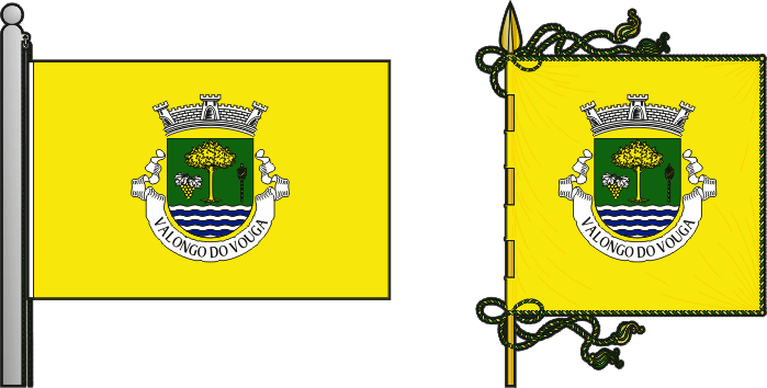 Bandeira e estandarte da freguesia de Valongo do Vouga - Valongo do Vouga civil parish, flag and banner