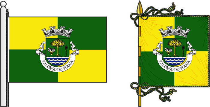 Bandeira e estandarte da freguesia de Valongo do Vouga - Valongo do Vouga civil parish, flag and banner