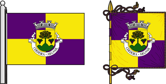 Bandeira e estandarte da antiga freguesia de Cerdeira - Cerdeira former civil parish, flag and banner Bandeira e estandarte da antiga freguesia de Cerdeira - Cerdeira former civil parish, flag and banner