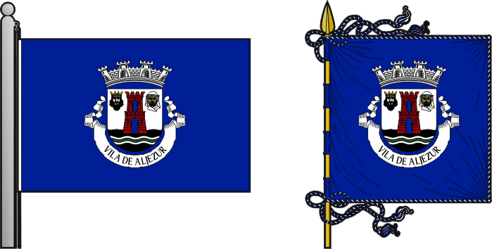 Bandeira e estandarte do Município de Aljezur - Aljezur municipal flag and banner