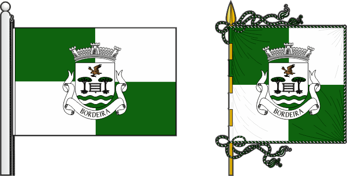 Bandeira e estandarte da freguesia de Bordeira - Bordeira civil parish, flag and banner