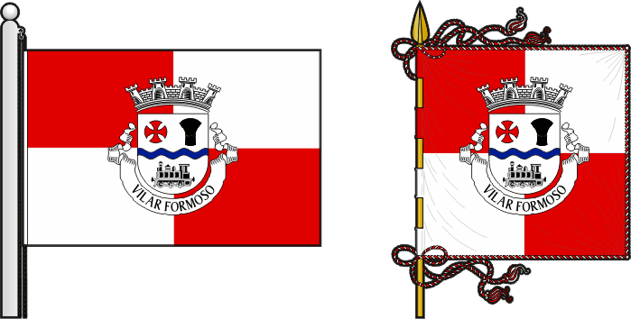 Bandeira e estandarte da freguesia de Vilar Formoso - Vilar Formoso civil parish, flag and banner Bandeira e estandarte da freguesia de Vilar Formoso - Vilar Formoso civil parish, flag and banner