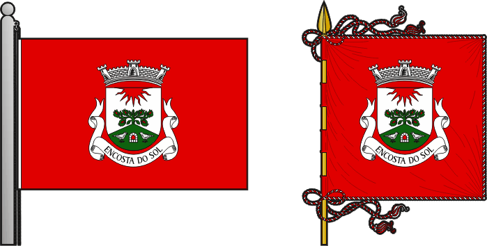 Bandeira e estandarte da Freguesia de Encosta do Sol - Encosta do Sol civil parish, flag and banner
