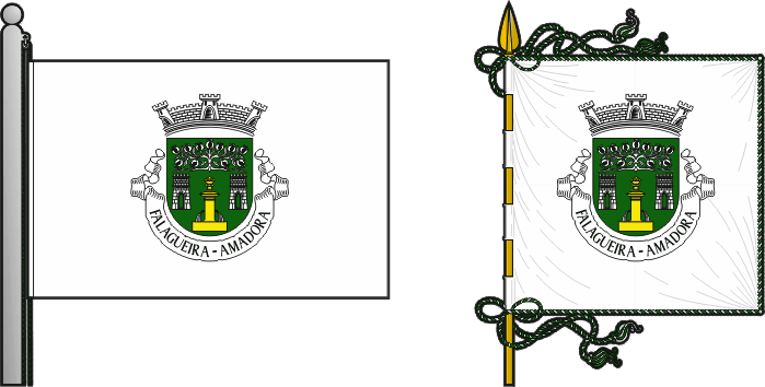 Bandeira e estandarte da antiga freguesia da Falagueira - Falagueira former civil parish, flag and banner Bandeira e estandarte da antiga freguesia da Falagueira - Falagueira former civil parish, flag and banner