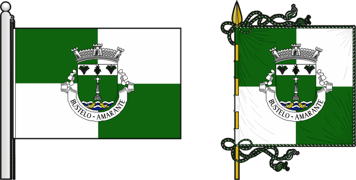 Bandeira e estandarte da antiga freguesia de Bustelo - Bustelo former civil parish, flag and banner