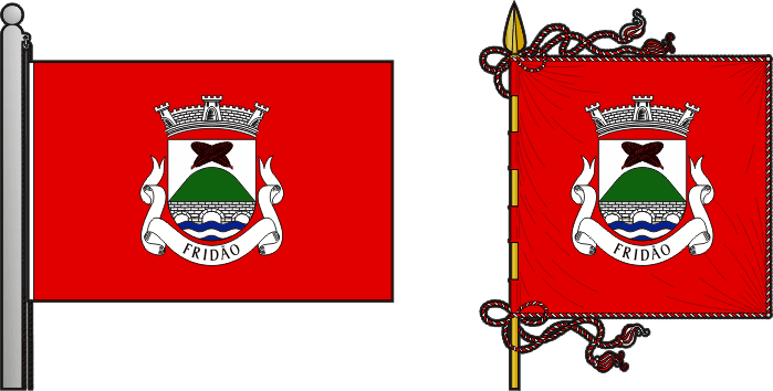 Bandeira e estandarte da freguesia de Fridão - Fridão civil parish, flag and banner