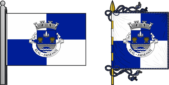 Bandeira e estandarte da antiga freguesia de Real - Real former civil parish, flag and banner