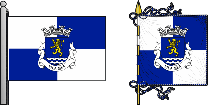 Bandeira e estandarte da Freguesia de Vila Meã - Vila Meã civil parish, flag and banner
