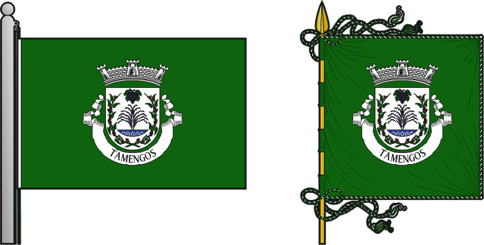 Bandeira e estandarte da antiga freguesia de Tamengos - Tamengos former civil parish, flag and banner