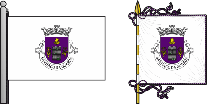 Bandeira e estandarte da freguesia de Santiago da Guarda - Santiago da Guarda civil parish, flag and banner Bandeira e estandarte da freguesia de Santiago da Guarda - Santiago da Guarda civil parish, flag and banner
