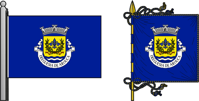 Bandeira e estandarte da antiga freguesia de Arouca - Arouca former civil parish, flag and banner