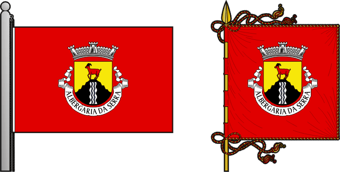 Bandeira e estandarte da antiga freguesia de Albergaria da Serra - Albergaria da Serra former civil parish, flag and banner