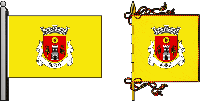 Bandeira e estandarte da antiga freguesia de Burgo - Burgo former civil parish, flag and banner Bandeira e estandarte da antiga freguesia de Burgo - Burgo former civil parish, flag and banner
