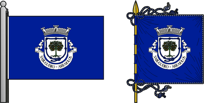 Bandeira e estandarte da antiga freguesia de Sabugueiro - Sabugueiro former civil parish, flag and banner