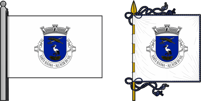 Bandeira e estandarte da antiga freguesia de Santa Susana - Santa Susana former civil parish, flag and banner