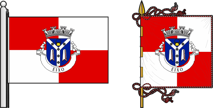 Bandeira e estandarte da antiga freguesia de Eixo - Eixo former civil parish, flag and banner