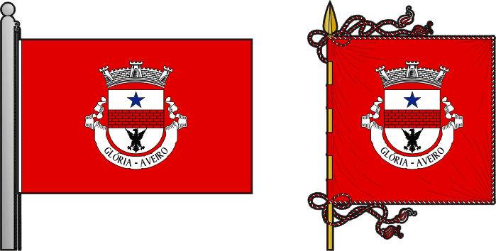 Bandeira e estandarte da antiga freguesia da Glória - Glória former civil parish, flag and banner