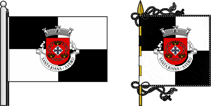 Bandeira e estandarte da freguesia de Santa Joana - Santa Joana civil parish, flag and banner Bandeira e estandarte da freguesia de Santa Joana - Santa Joana civil parish, flag and banner