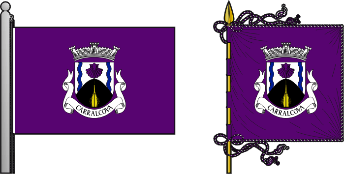 Bandeira e estandarte da antiga freguesia de Carralcova - Carralcova former civil parish, flag and banner Bandeira e estandarte da antiga freguesia de Carralcova - Carralcova former civil parish, flag and banner