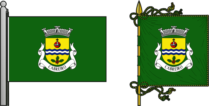Bandeira e estandarte da freguesia de Cabreiro - Cabreiro civil parish, flag and banner