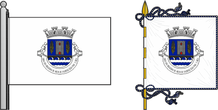 Bandeira e estandarte da União das freguesias de Arcos de Valdevez (São Paio) e Giela - Arcos de Valdevez (São Paio) and Giela civil parishes union flag and banner