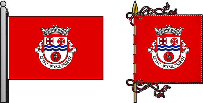 Bandeira e estandarte da freguesia de Rio Frio - Rio Frio civil parish, flag and banner