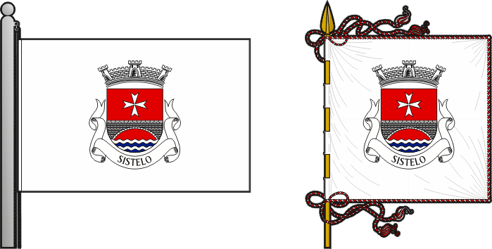 Bandeira e estandarte da freguesia de Sistelo - Sistelo civil parish, flag and banner