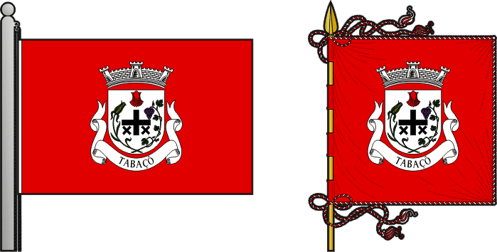 Bandeira e estandarte da antiga freguesia de Tabaçô - Tabaçô former civil parish, flag and banner Bandeira e estandarte da antiga freguesia de Tabaçô - Tabaçô former civil parish, flag and banner