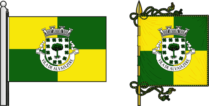 Bandeira e estandarte do Município de Alvaiázere - Alvaiázere municipal flag and banner