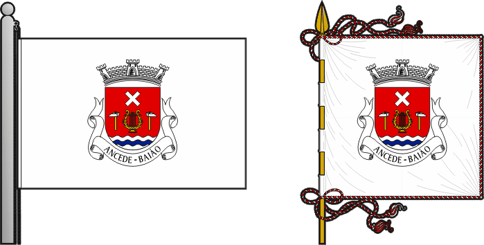 Bandeira e estandarte da antiga freguesia de Ancede - Ancede former civil parish, flag and banner