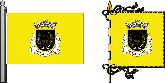 Bandeira e estandarte da freguesia de Frende - Frende civil parish, flag and banner